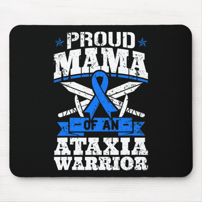 Mamma av en Ataxi Warrior Awareness Ribbon Dystaxi Musmatta (Framsidan)