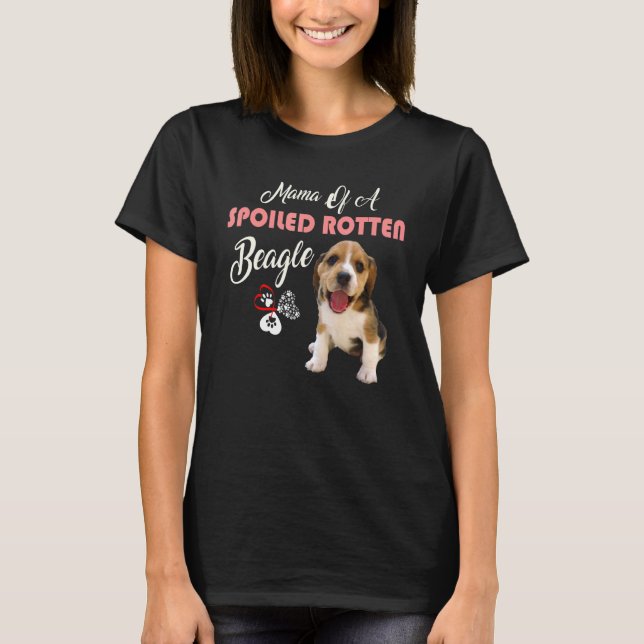 Mamma av en förstörd Hund av Rotten Beagle T Shirt (Framsida)