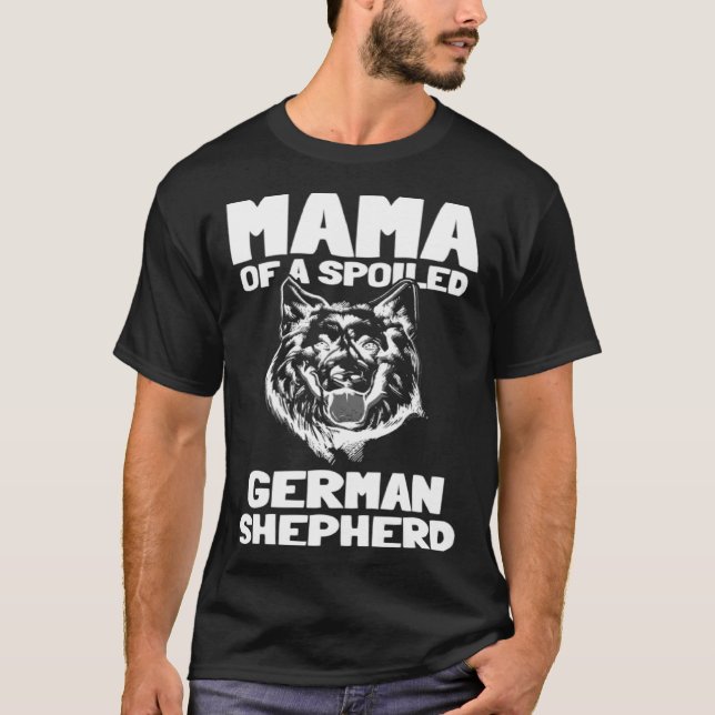 Mamma av en förstörd tysk shepherd t shirt (Framsida)