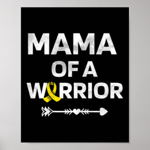 Mamma av en krigares medvetenhet om barncancer poster