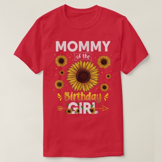 Mamma av familjen Birthday Girl Sunsun Party T Shirt (Design framsida)