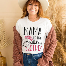 Mamma av familjen för matchning av födelsedagstjej t shirt