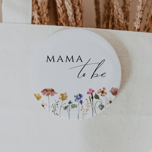 Mamma av färgad Wildblomma Knapp (Skapare uppladdad)