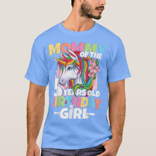 Mamma av födelsedagskalas dotter för femårsdagen t shirt