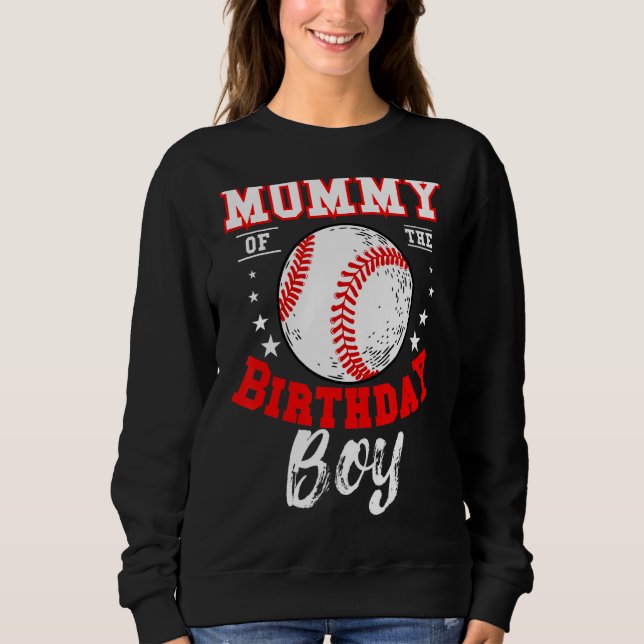 Mamma av födelsedagskorgen Baseball Theme Bday Cel T Shirt (Framsida)