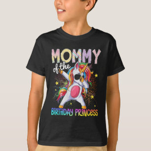 Mamma av födelsedagspaktusen Unicorn Dabbing T Shirt