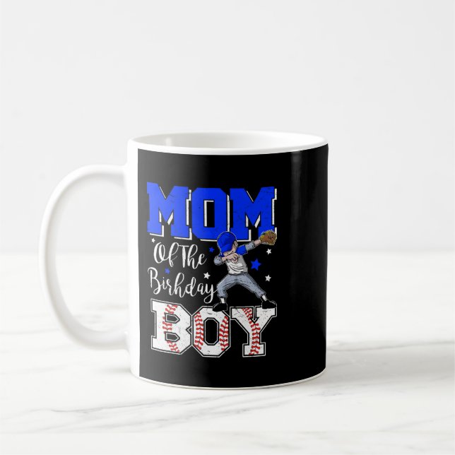 Mamma av födelsedagspojken Baseball Softball Mor Kaffemugg (Vänster)