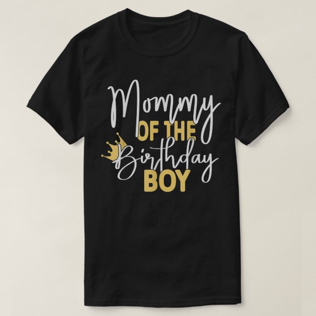 Mamma av födelsedagspojken Bday Party  T Shirt (Design framsida)