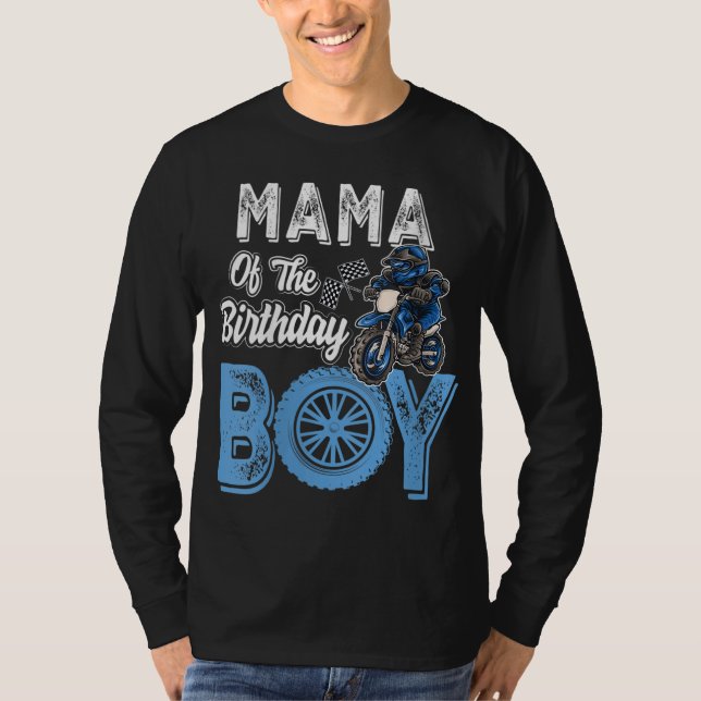 Mamma av födelsedagspojken Dirt Bike B-day motocro T Shirt (Framsida)