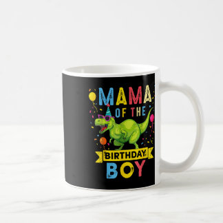 Mamma av födelsedagspojken T-rex Dinosaur Birthday Kaffemugg