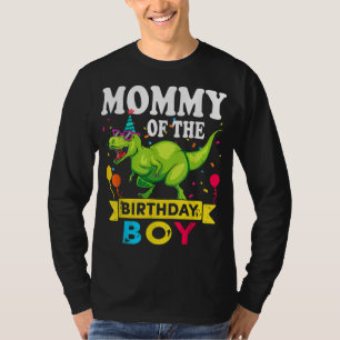 Mamma av födelsedagspojken T-Rex RAWR Dinosaur Bir T Shirt