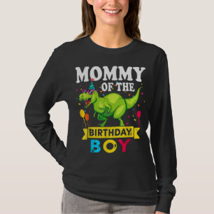 Mamma av födelsedagspojken T-Rex RAWR Dinosaur Bir T Shirt