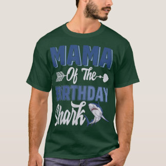 Mamma av födelsedagstjejsaren Shark Ocean Matching T Shirt