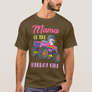 Mamma av födelsedagstjuvens monster Einhorn Lastbi T Shirt