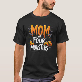 Mamma av fyra monster Halloween Art Swea T Shirt