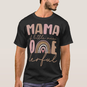 Mamma av lille miss Oenderful First Birthday Boho T Shirt