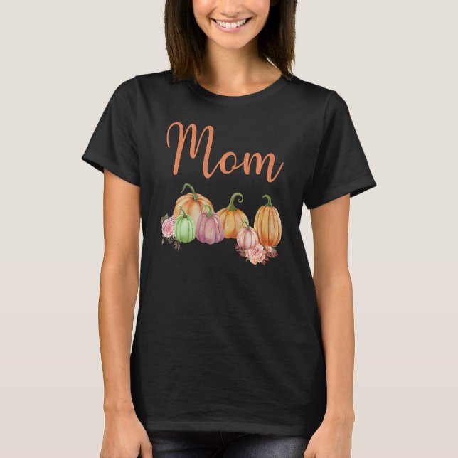 Mamma av lille Pumpkin Pumpkin Pumpki från hösten T Shirt (Framsida)
