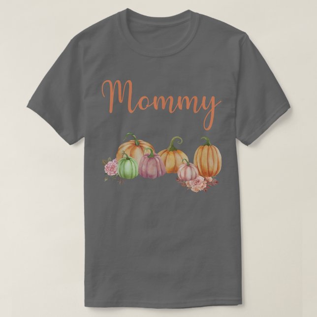 Mamma av liten knöl första höstpumpen på födelseda t shirt (Design framsida)