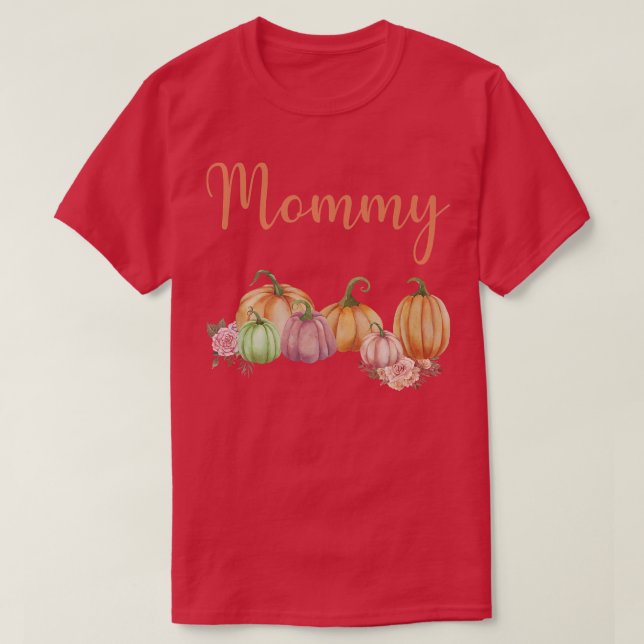 Mamma av Little Pumpkin First Birthday Autumn Pump T Shirt (Design framsida)