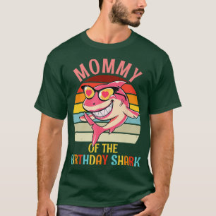 Mamma av matchningsfamiljen Shark Birthday Mamma T Shirt