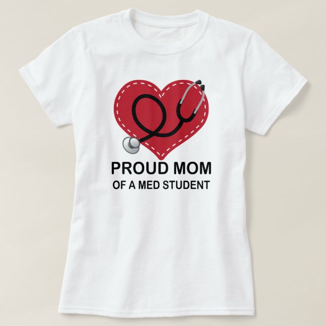 Mamma av medicinarehjärtagåvan t-shirt (Design framsida)