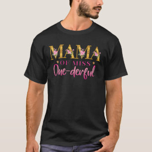 Mamma av Miss One Derful 1st Birthday Party First  T Shirt