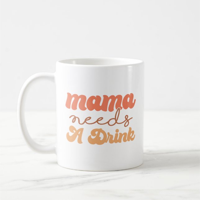 Mamma av Orange och Gult kräver en drink Kaffemugg (Vänster)