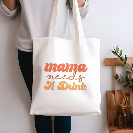 Mamma av Orange och Gult kräver en drink Tygkasse