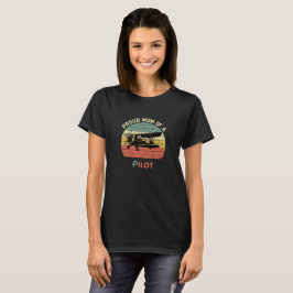 Mamma av Pilot, Roligten för Personlig Retro Vinta T Shirt