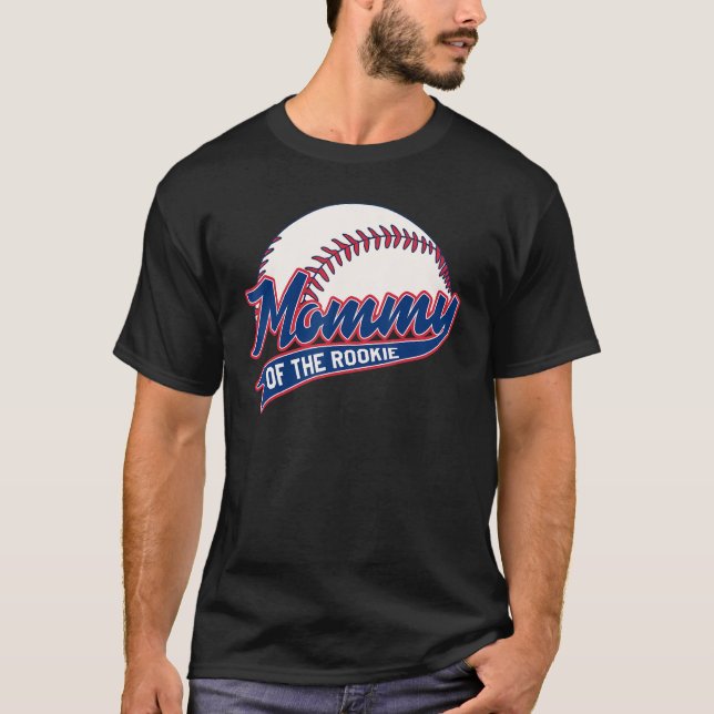 Mamma av Temapartyet Rookie Birthday Baseball Matc T Shirt (Framsida)