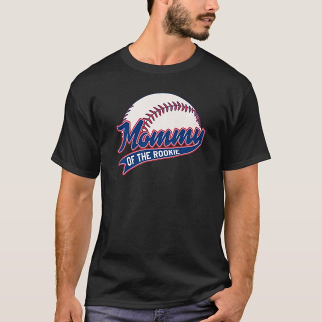 Mamma av Temapartyet Rookie Birthday Baseball Matc T Shirt (Framsida)