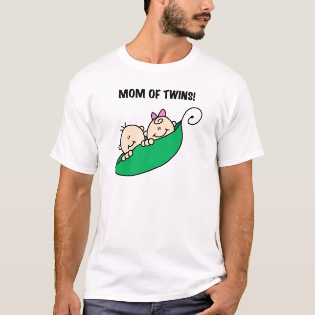 Mamma av Twillingar-Ärtor i Tshirts och gåvor för (Framsida)