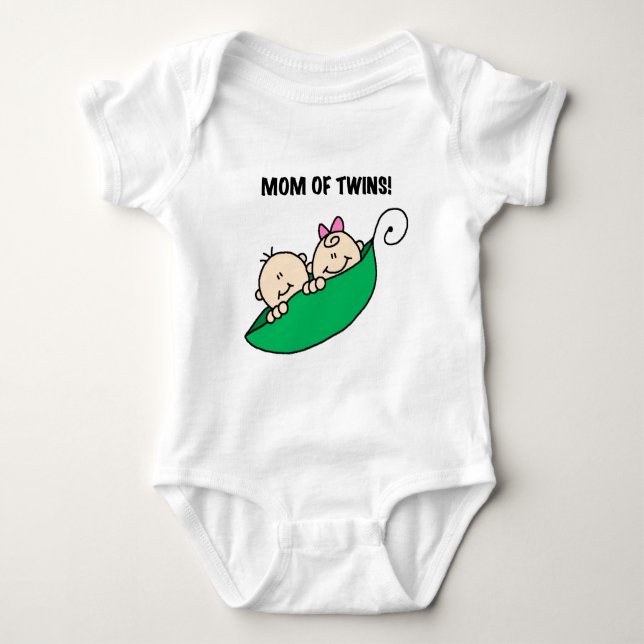 Mamma av Twillingar-Ärtor i Tshirts och gåvor för (Framsida)