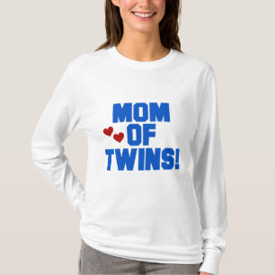 Mamma av Twillingar-Blått textTshirts och gåvor Tee