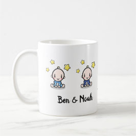 Mamma av Twillingar, gift, ny Mamma, tvillingpojka Kaffemugg