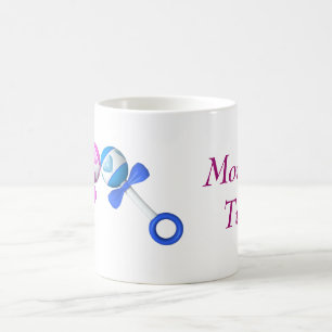 Mamma av twillingarkaffemuggen (pojke/flickan) kaffemugg