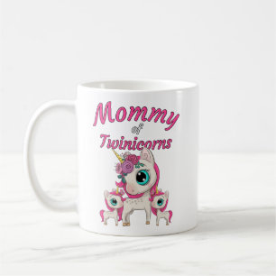 Mamma av Twinicorns: Mamma och tvillingdöttrar Un Kaffemugg