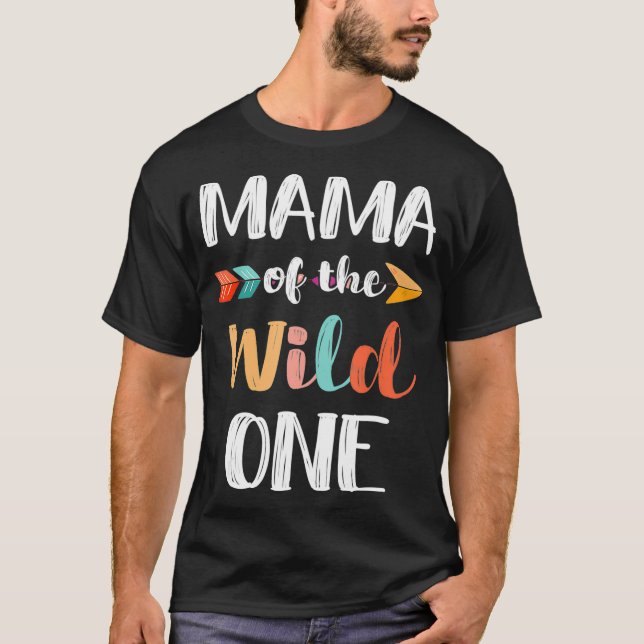 Mamma av Vild 1 Boho-stamfamiljen för matchning T Shirt (Framsida)