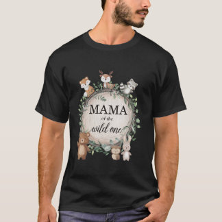 Mamma av Vild 1 Skogsdjur i skog 1:a B T Shirt