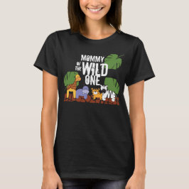 Mamma av VILDEN ONE Safari First Födelsedagsfest T Shirt