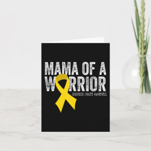 Mamma av Warrior Childature Cancer Ribbon Oncolog Kort