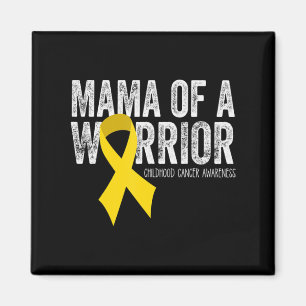 Mamma av Warrior Childature Cancer Ribbon Oncolog Magnet
