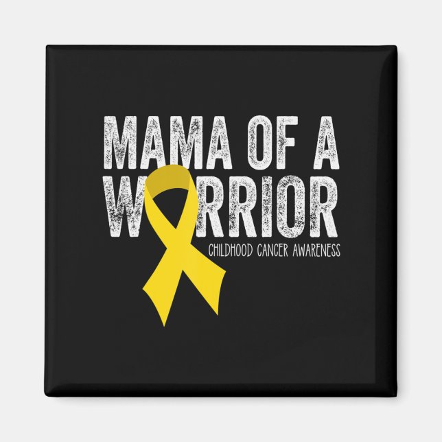 Mamma av Warrior Childature Cancer Ribbon Oncolog Magnet (Framsidan)