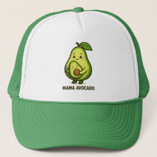 Mamma Avocado med Baby - Utkastning av Tecknad Keps