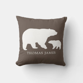 Mamma Baby Bear Brun Kudde