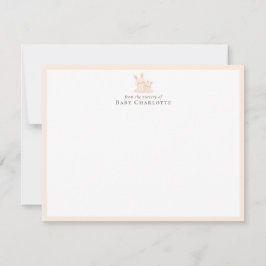 Mamma & Baby Bunny Födelsekort – Baby Shower Anteckningskort
