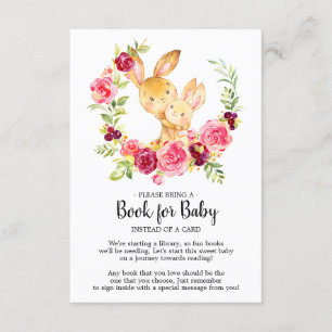 Mamma & Baby Bunny Rabbit Shower Bok för Baby Card Tilläggskort