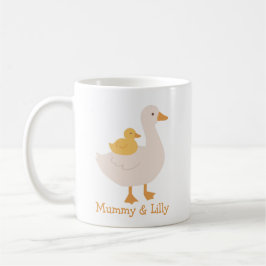 Mamma & Baby Cute Anka, Personlig Matching Family Kaffemugg