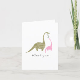 Mamma Baby Dinosaur Rosa Baby Shower Tack Kort