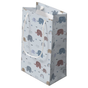 Mamma & Baby Elephant Mönster Gift Bag